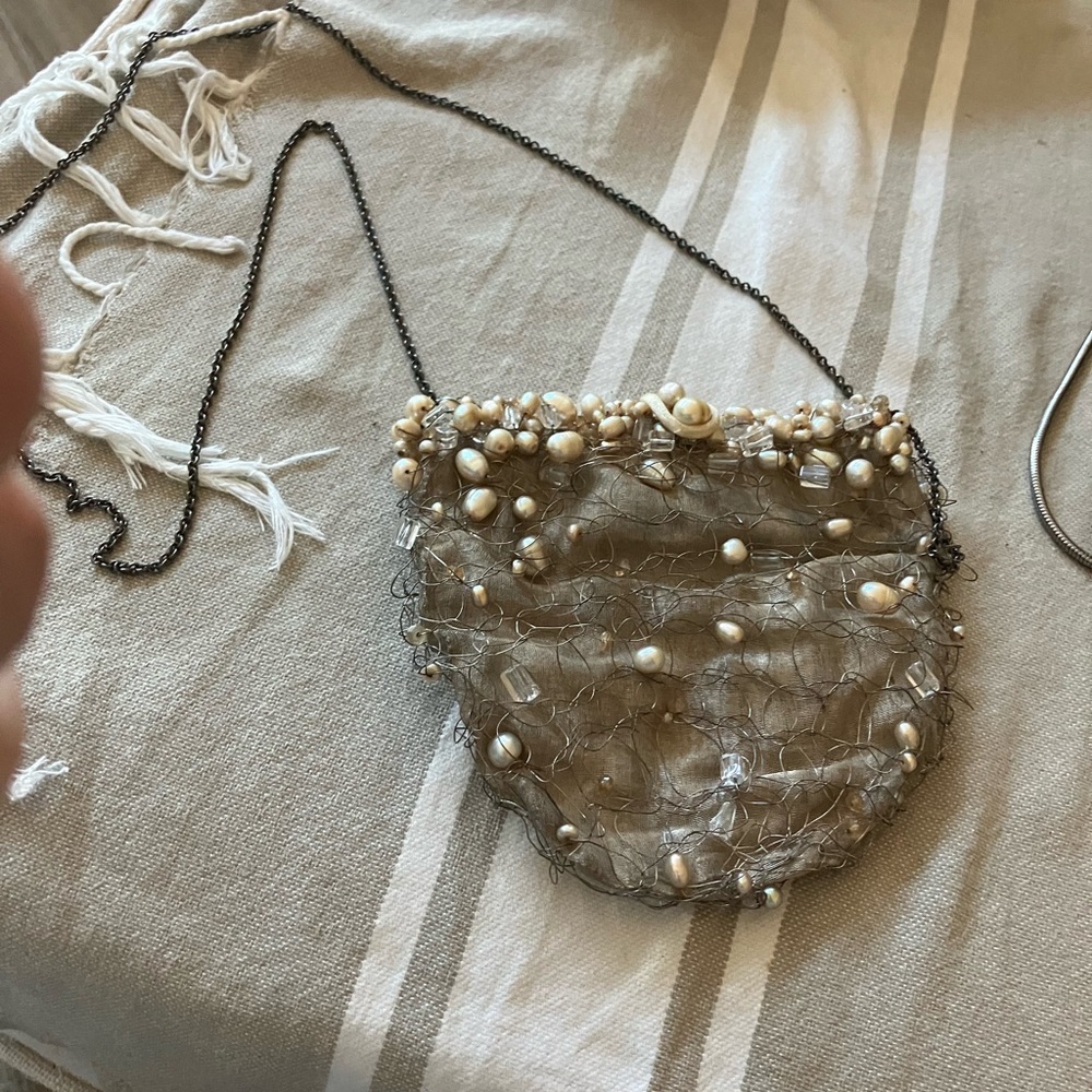 Evening bag - pearls & crystals